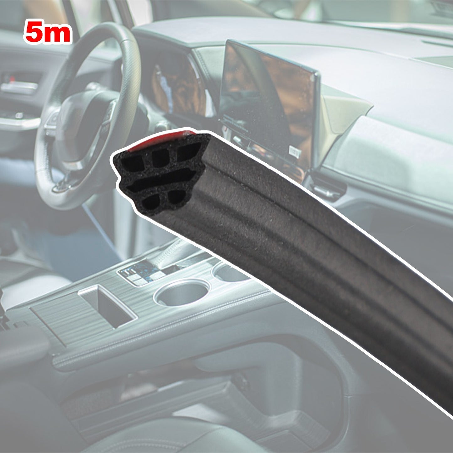 Rubber 3-layer Weatherstrip 11mm x 9mm automotive door seal strip