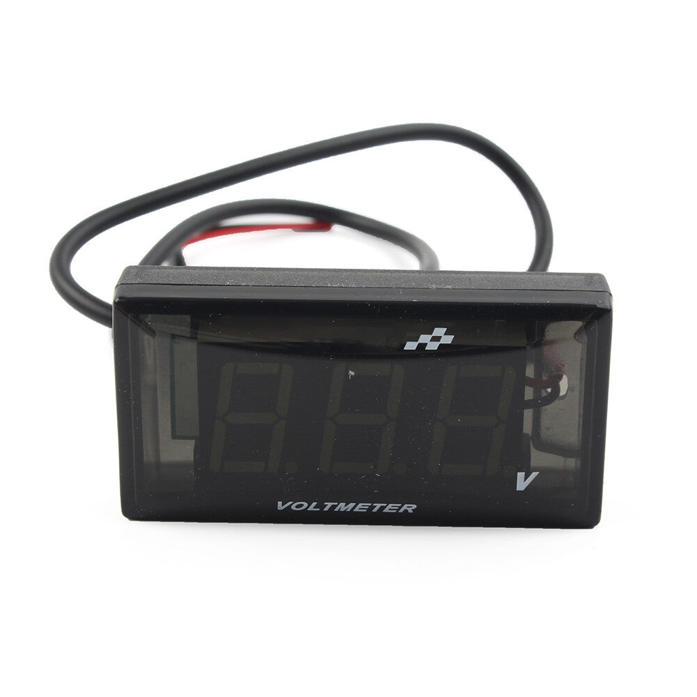 Digital LED Display Voltmeter Voltage Gauge Panel Meter Kit Motorcycle White 12V