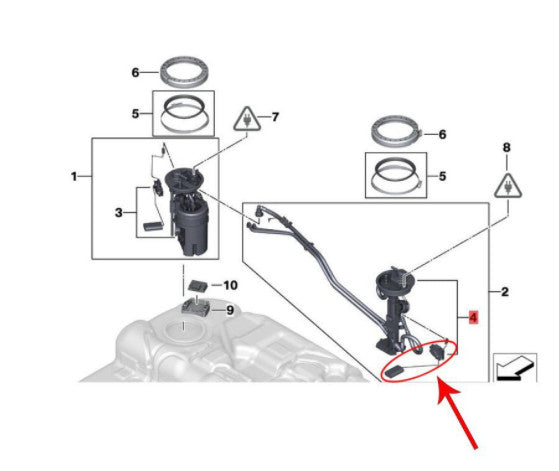 16117212632 Left Fuel Level Sensor for BMW E70 F15 F85 X5 E71 E72 F16 F86 X6