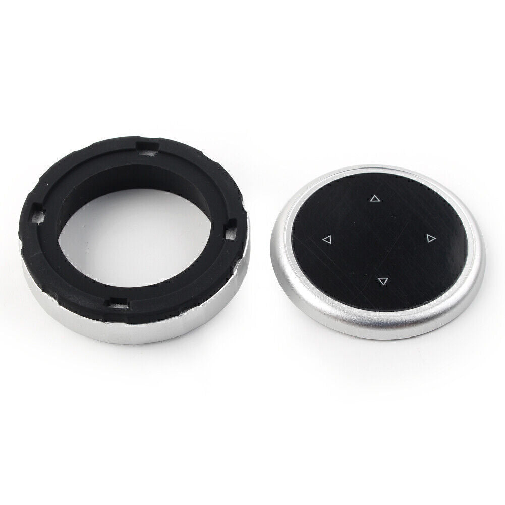 Media Knob Controller Wheel Cover for BMW X1 X3 X5 X6 IDRIVE Silver Car