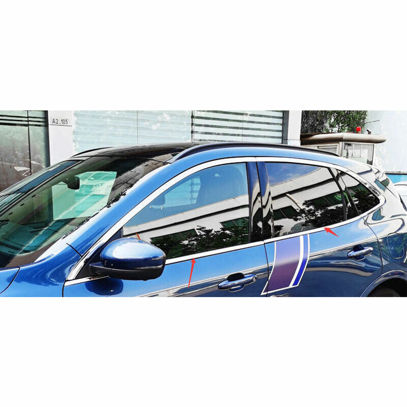 for Ford Escape Kuga 20-21 Chrome Steel Window bottom Strip Sill Cover Trim Kit