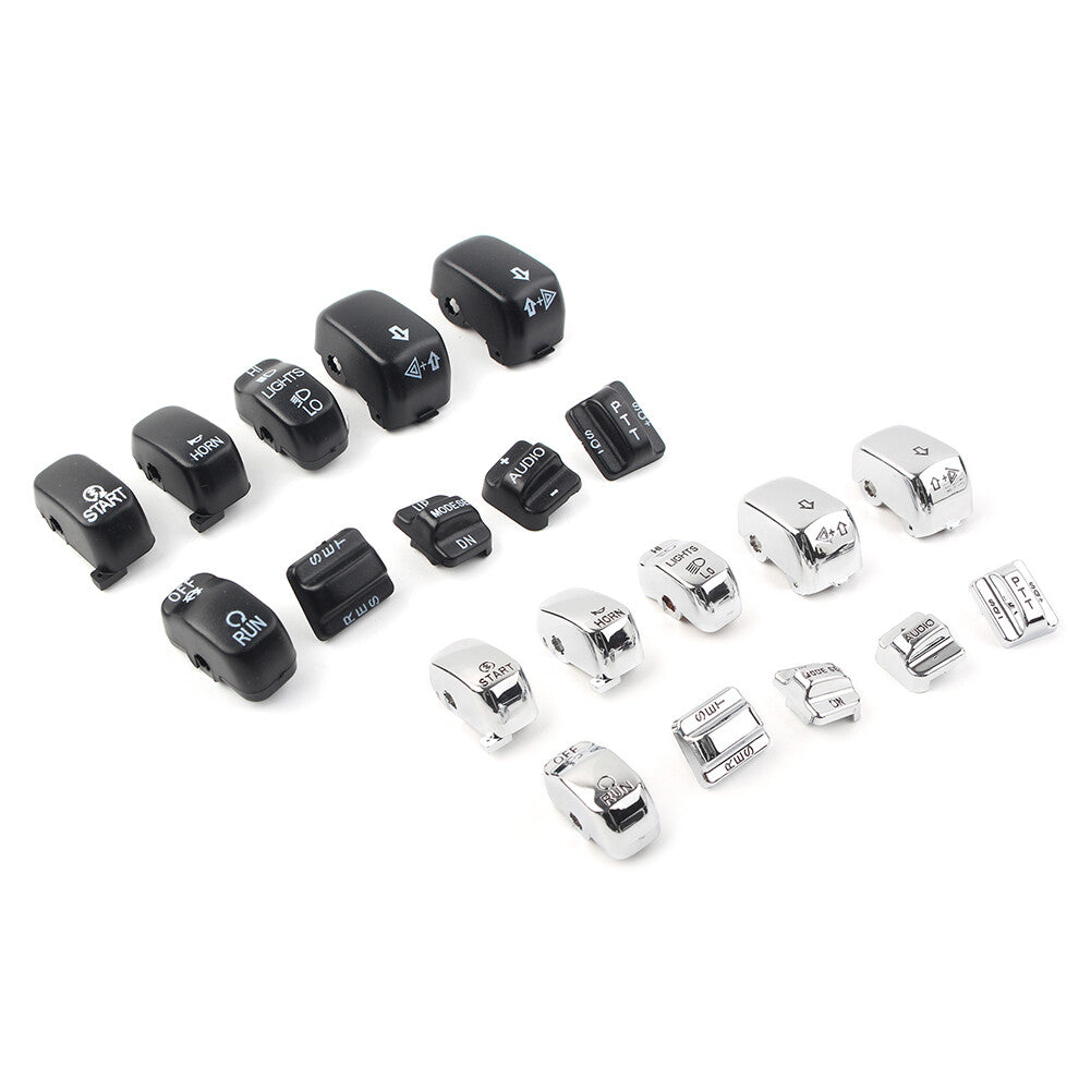 Fit for Harley Touring 96-13 Hand Control Switch Cover Housing Button Cap Set 10x Q