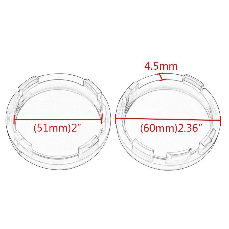 2-Pack Motorcycle Turn Signal Lens Covers for Harley Dyna Softail Sportster n