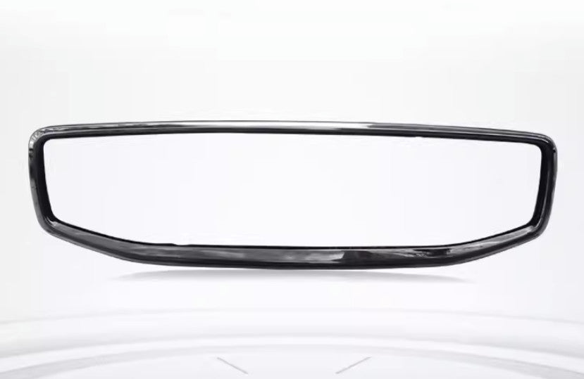 for Volvo XC40 2019-2024 Glossy Black ABS Front Bumper Center Mesh Grille Frame