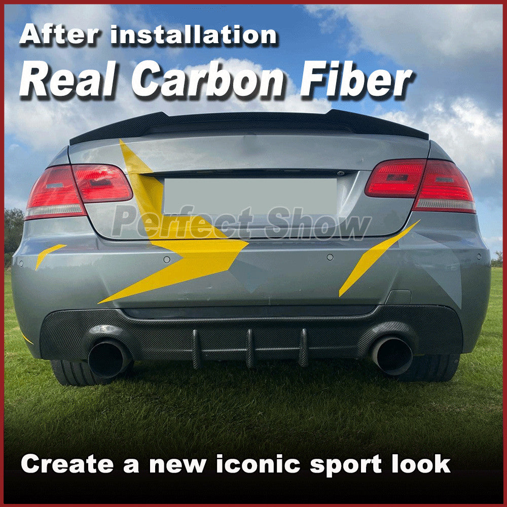 for BMW 3Series E92 E93 325i M-Sport 2007-13 REAL Carbon Fiber Rear Diffuser Lip
