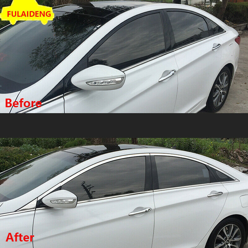 for Hyundai Sonata 8th 2011-2014 Chrome Window Frame Sill Trim Molding Cover 10P