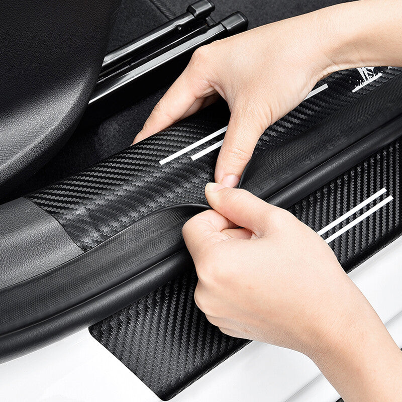 4x Carbon Fiber Door Panel Sill Protector Stickers for and for Kia - n