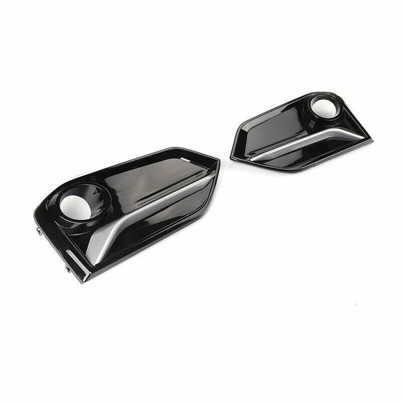 for Honda for Civic Hatchback 2016-21 Silver Black Front Fog Light Lamp Frame Cover