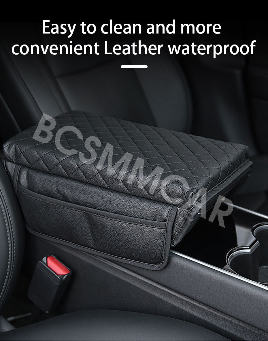 Arm Rest Pad Car Central Control Armrest Box Protection W/ Storage Bag Accessory Q