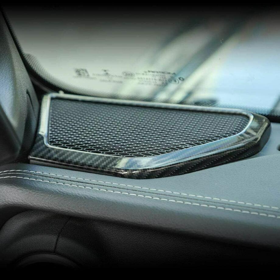 For 2018-2023 for Jeep for Wrangler JL Carbon Fiber A-Pillar Speaker Cover Trim Bezel 2P v