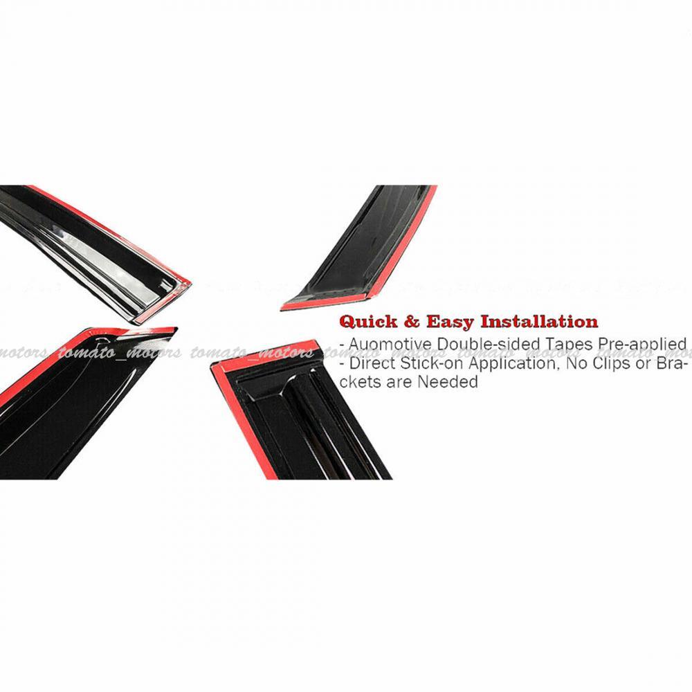 4PCS For 08-16 for Toyota Venza JDM Mugen Style Window Visors Rain Guards Deflectors