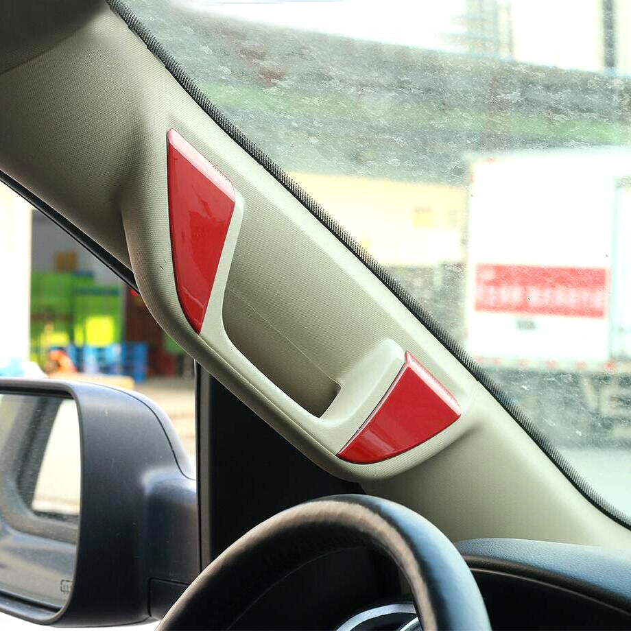 for Dodge for RAM 1500 19-24 Accessories Red ABS Car A-pillar Grab Handle Cover Trim v
