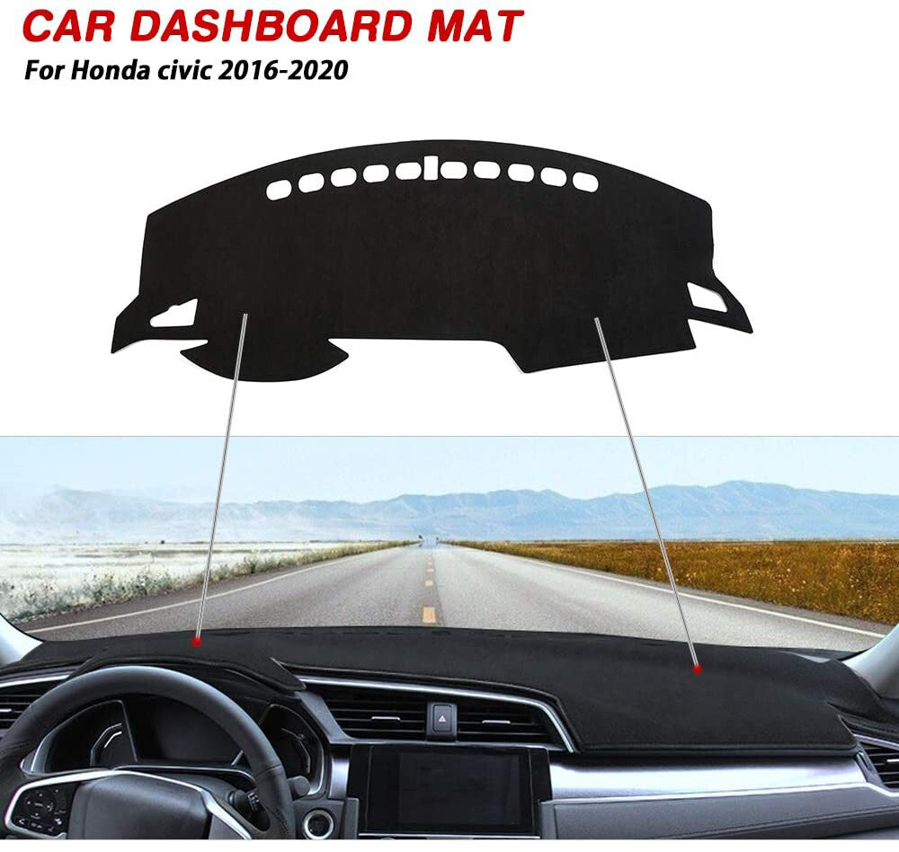 Leather Dashboard Cover Sunshade Pad Dash Mat for Honda for Civic 2016-2021 Sedan