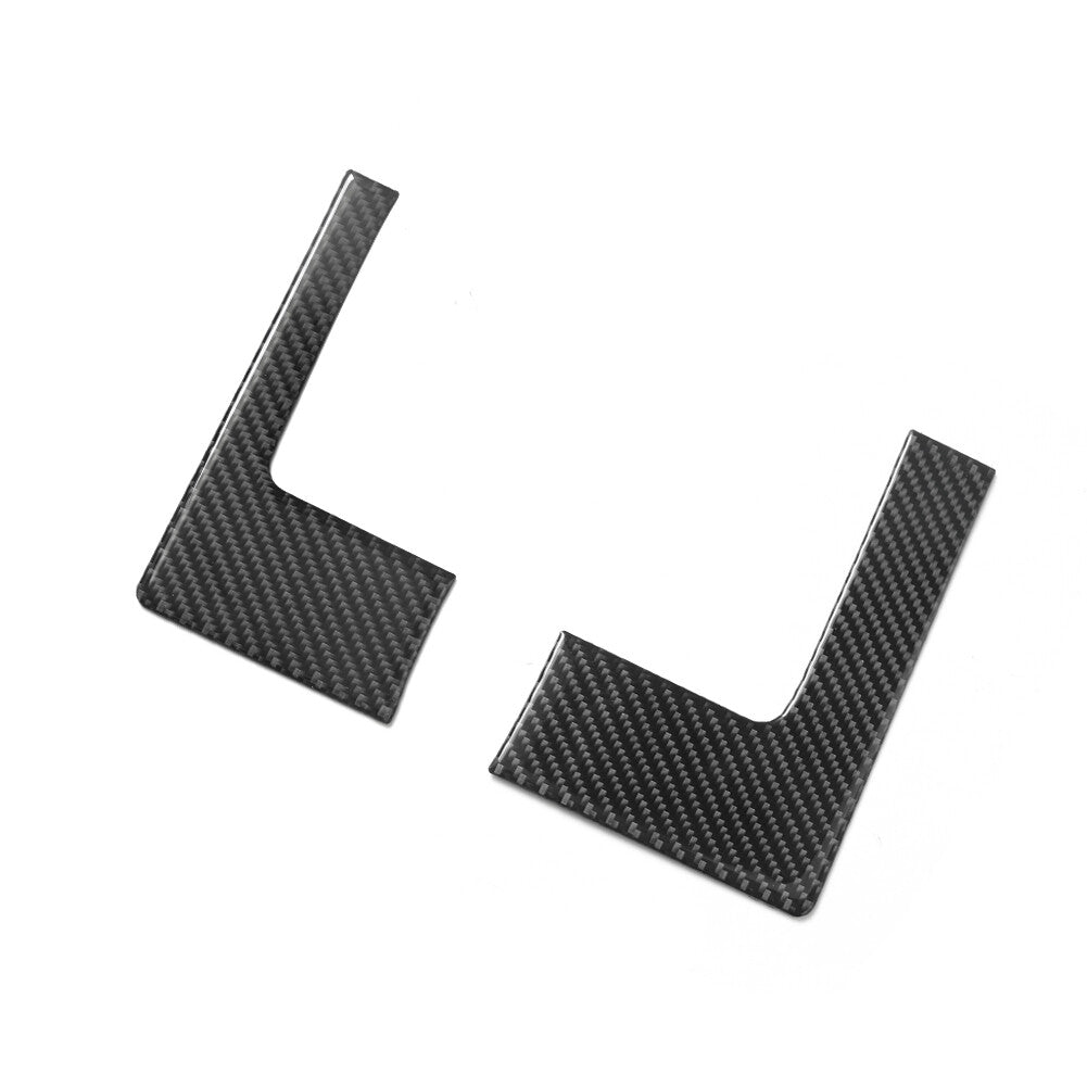 2Pcs Red Carbon Fiber Center Storage Cover Trim for Hyundai Azera 2006-2011 v