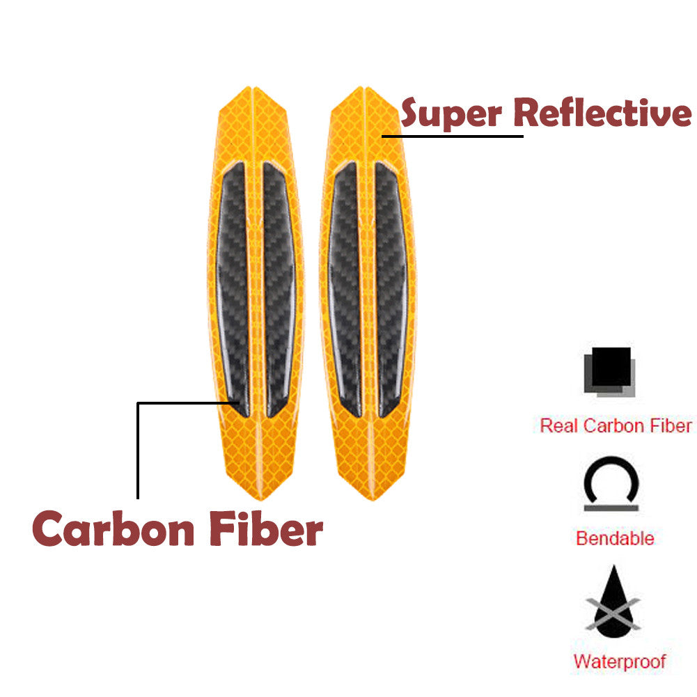 3D Yellow Reflective Car Side Door Edge Scratch Protection Decal