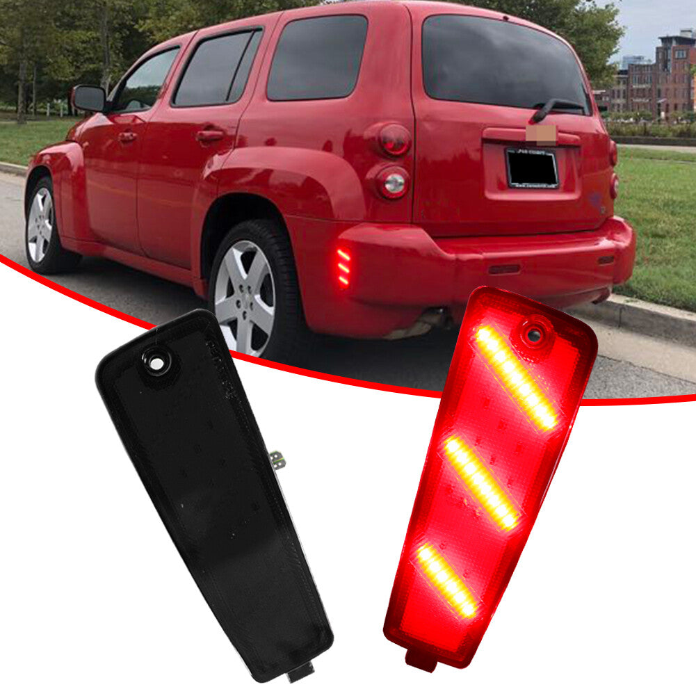 Smoked Lens w/Red LED Rear Side Marker Indicator Lights for 2006 - 2011 for HHR - v