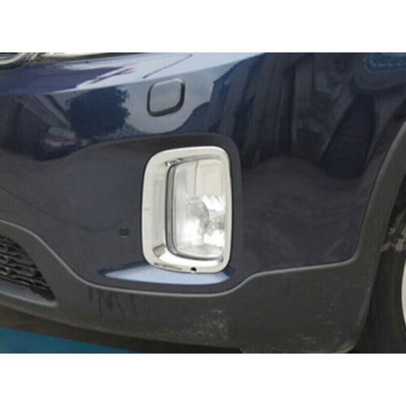 for Kia Sorento 2014-2015 Chrome Style Front Bumper Fog Light Lamp Cover Trims