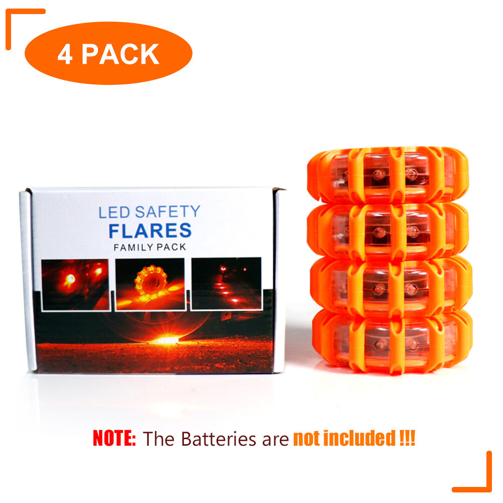 Pack/Set Magnetic LED Emergency Beacon SOS Flash Safety Strobe Light Universal - v