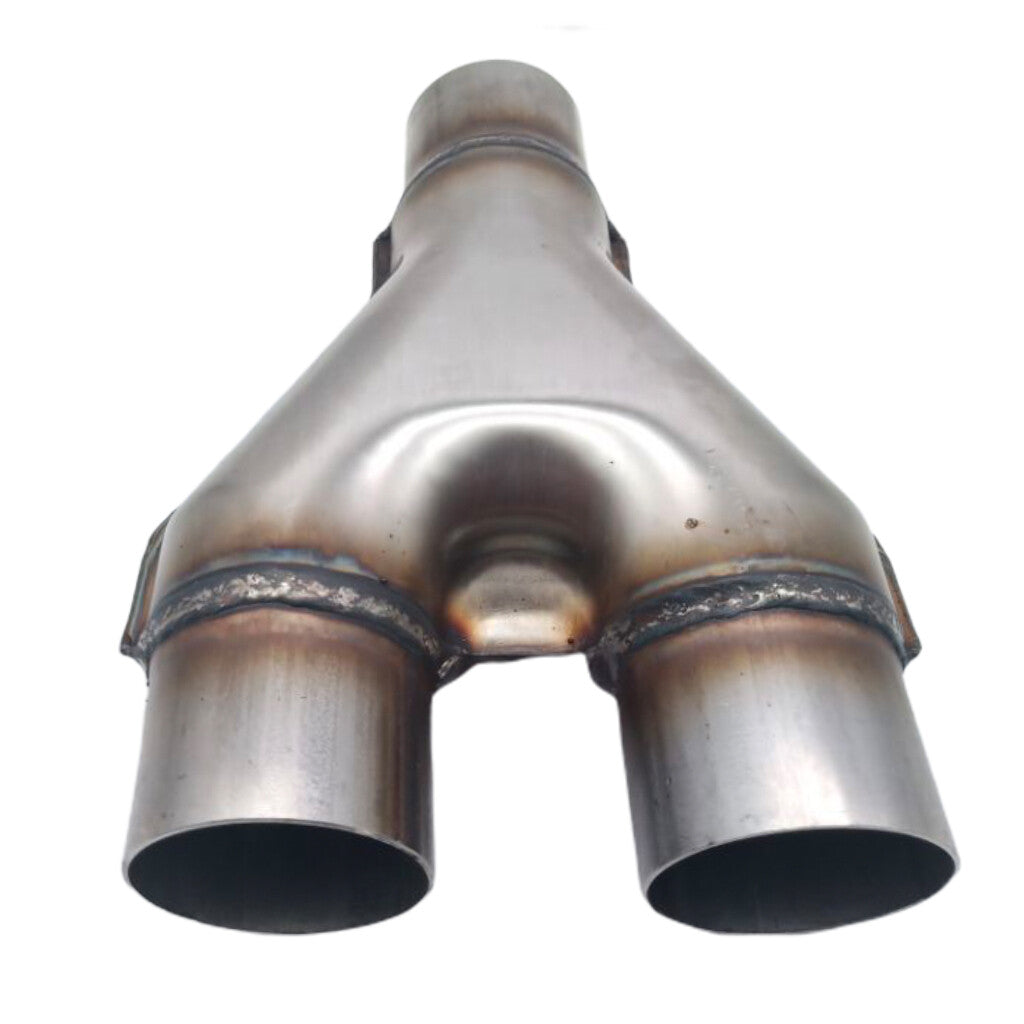 Car Y-Pipe 2 1/4 ID Single x 2.25 Dual Exhaust Adapter Connector Couplin 1Ps n