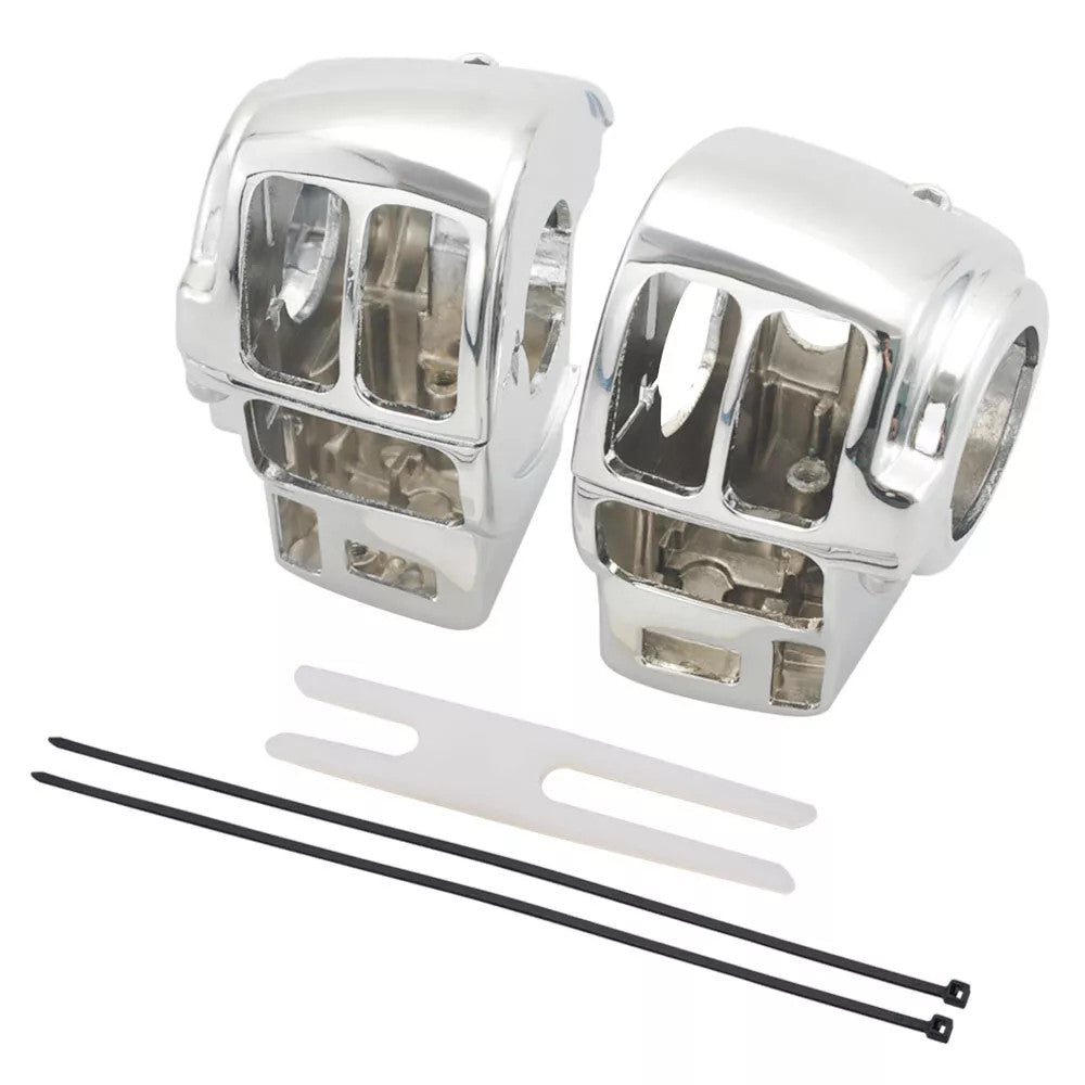 Chrome switch housing cover with 10 button covers for Harley Touring 1996 - 2013 - n