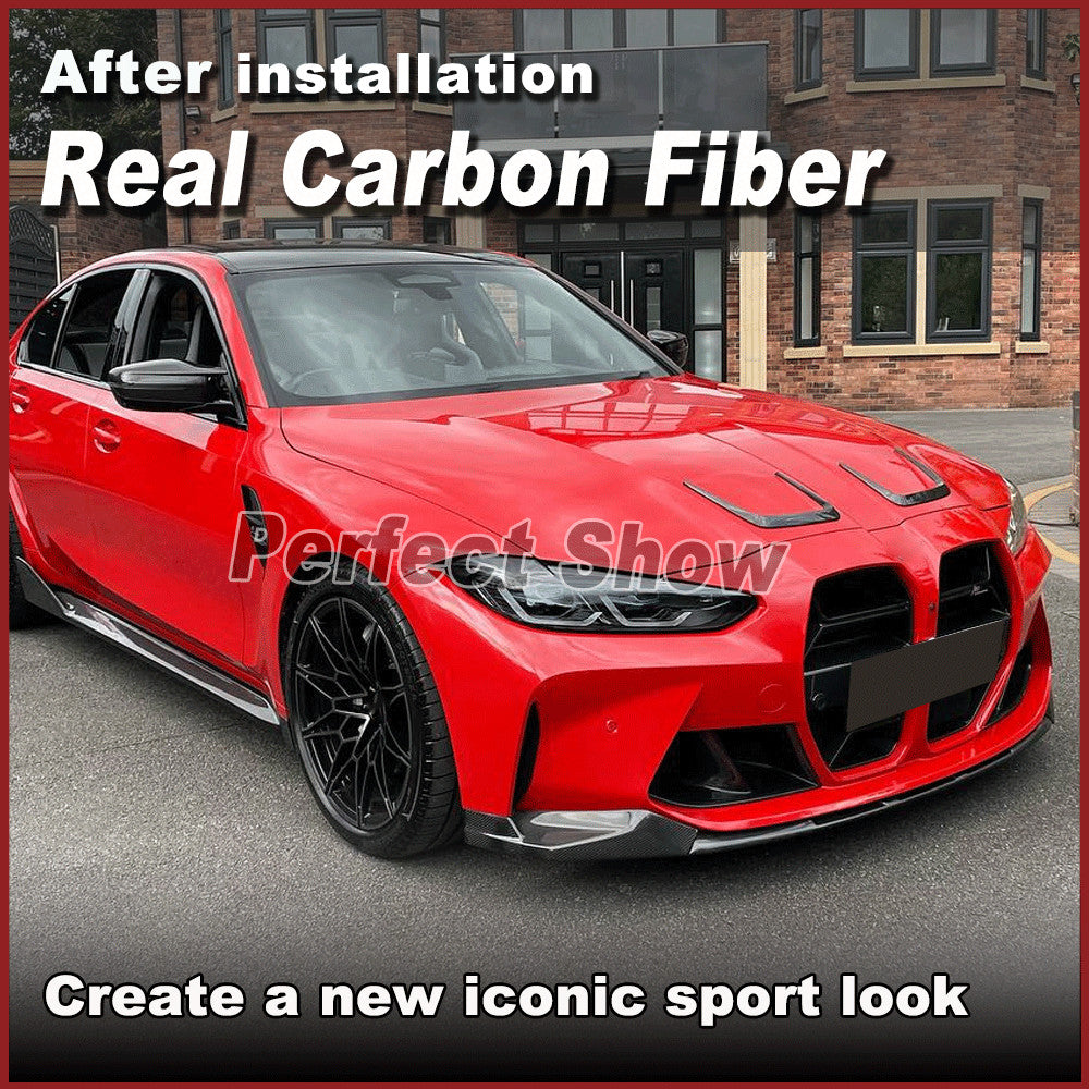 Fit for BMW G80 M3 G82 M4 2021UP Real Carbon Front Bumper Lip Splitters Spoiler