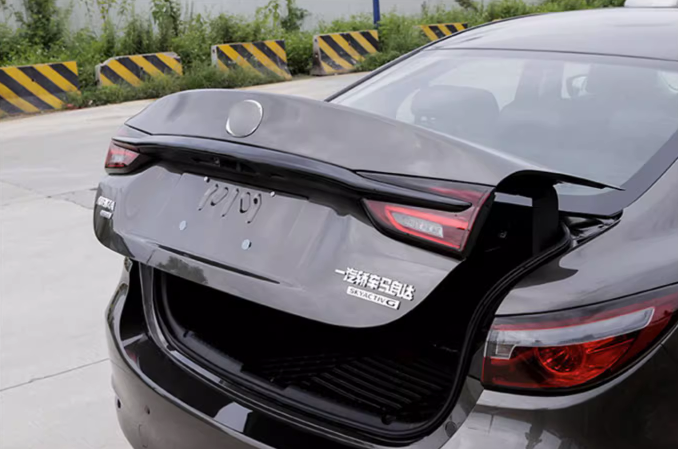 Fit for Mazda 6 2018-2021 ABS Gloss black Rear Door Trunk Frame Cover Trim 1pcs