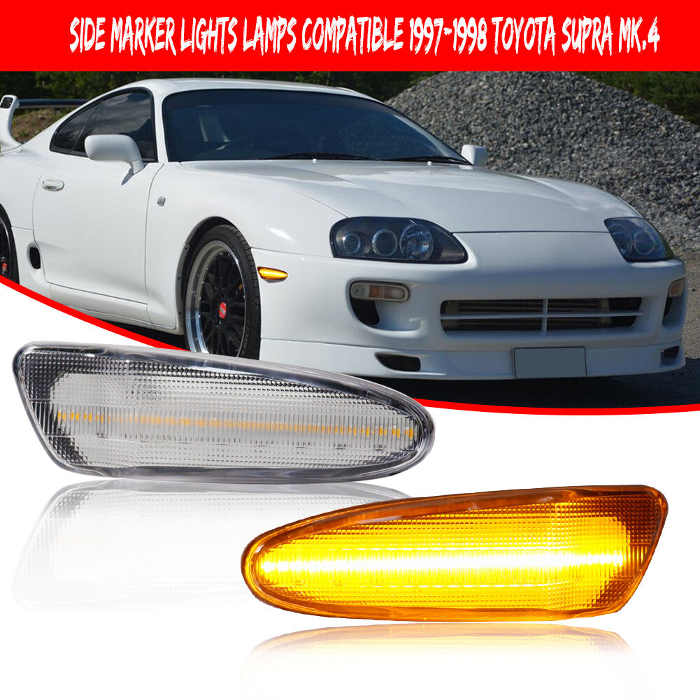 Suitable for 2000-05 Celica transparent lens amber LED front marker light 2-piece set- v