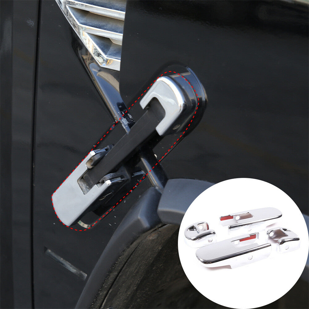 Chrome ABS Hood Side Latch Handle Hinge Protect Cover For HUMMER H2 2003-2009