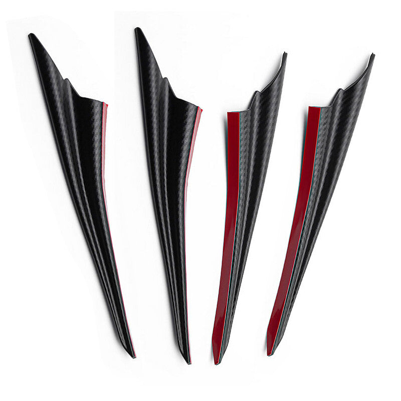 4-piece front bumper side lip splitter, black boiler blade decorative pads - n