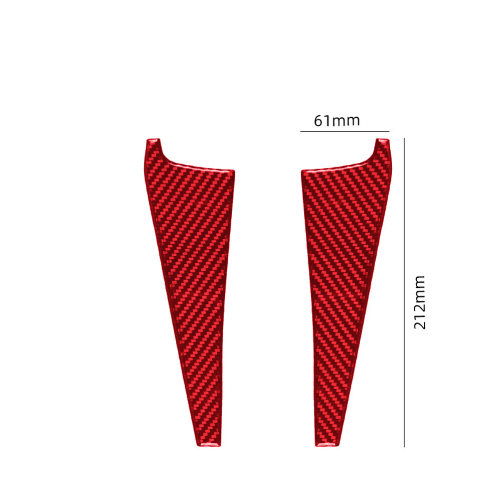 2X Red Carbon Fiber Front Door Panel Down Sticker Cover for KIA Sedona 2015-2016 v