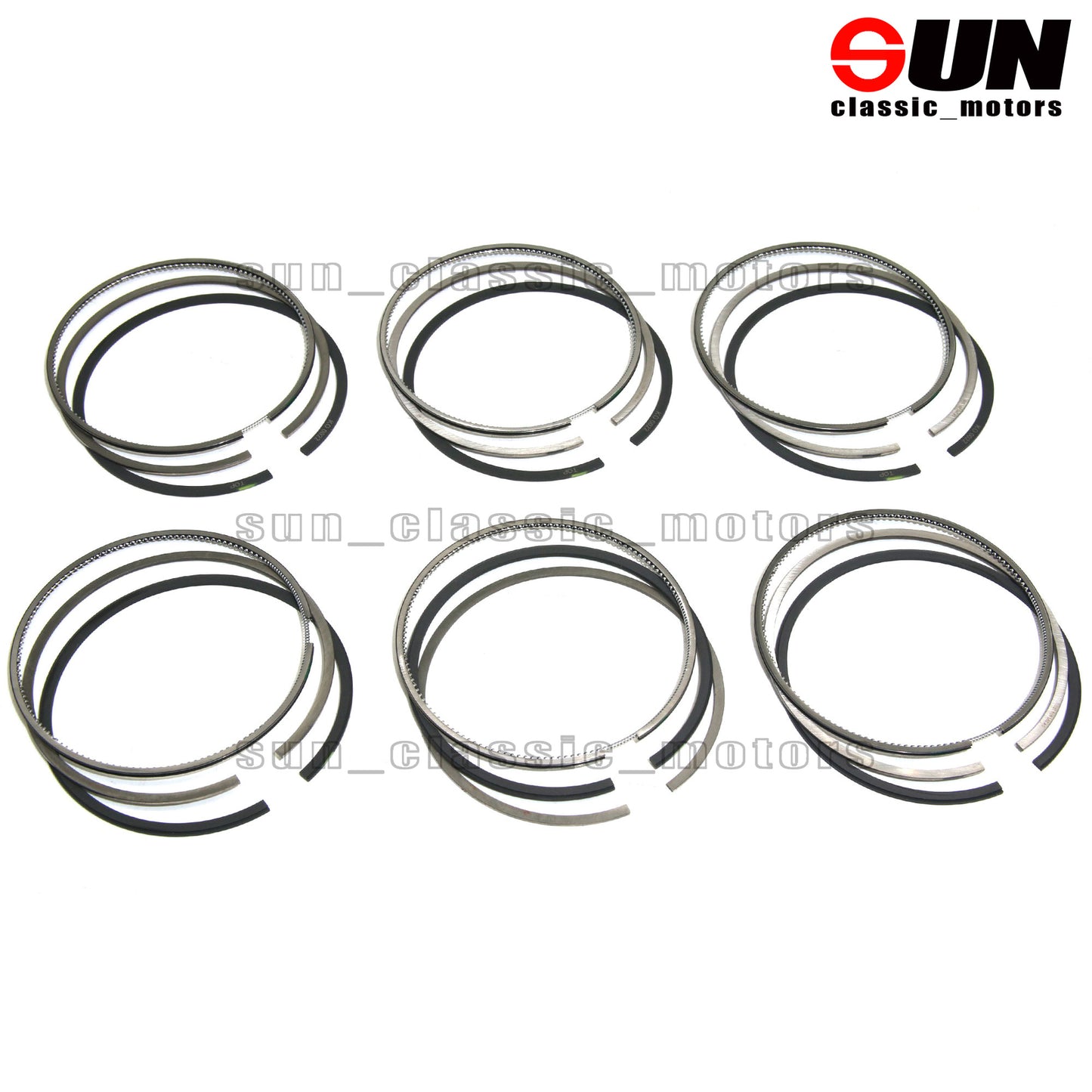 6-Piece Piston Ring Set, OE STD, Suitable for Audi A4, A6, A7, for A8 2.8, 3.2 FSI, BDX, AUK, BKH-