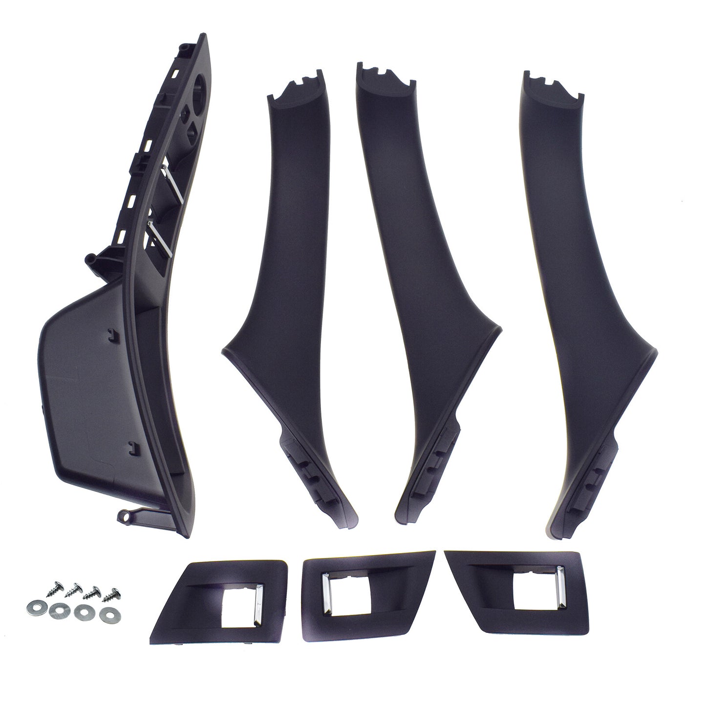 7pcs Inner Door Panel Handle Black for 5 Seriess 520i 523i 528i 530i 535- v