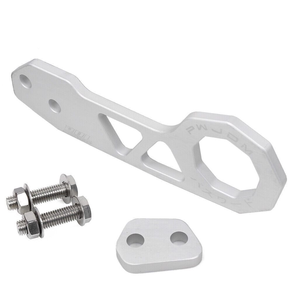 for Honda JDM Anodized Billet Silver Racing Rear Tow Towing Hook Kit Q