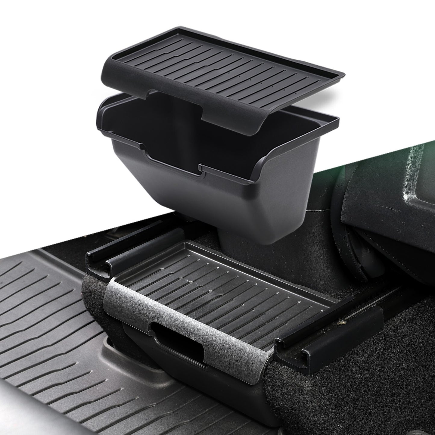 Center Console Back Row Armrest Storage Box for Tesla for Model Y Tray Organizer