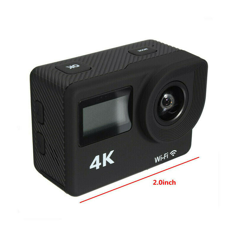 Motobike Helmet 4K Camera Dual Screen 2.0 WIFI Logger Sport DV Wide Angle Lens