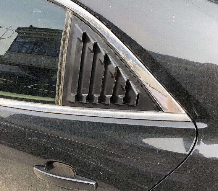 2X Black Side Vent Window Scoop Louver Cover Trim for Chevrolet Malibu 2013-2015