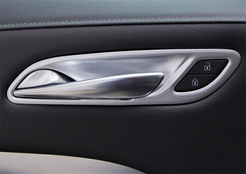 Inner Door Handle Bowl Frame Trim 4PCS Matte Silver Fit for Cadillac XT4 2019-23