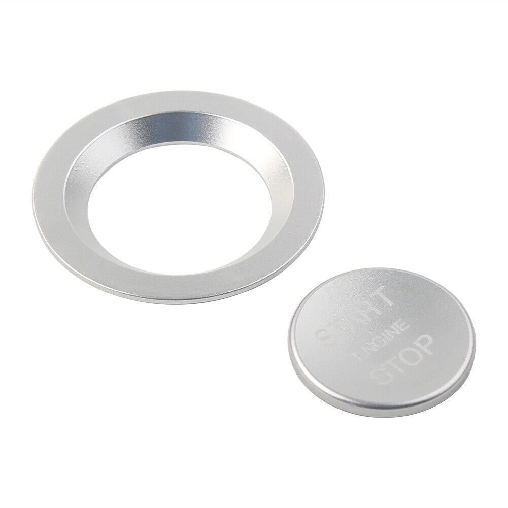 for Land Rover for Jaguar Ignition Silver Keyless Engine Push Start Button w/ Ring