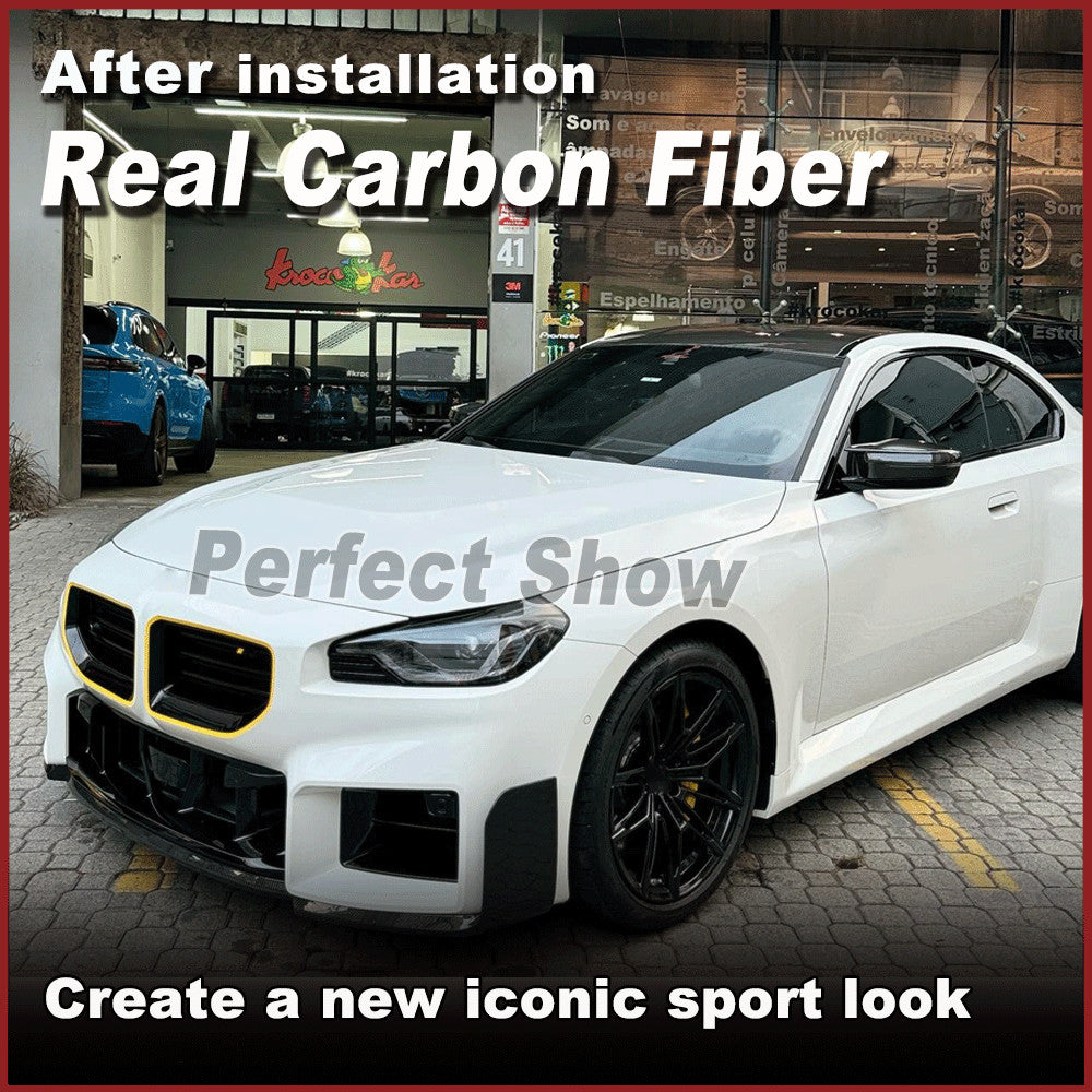 Fit for BMW G87 M2 Coupe 2022-24 REAL CARBON Front Bumper Lip Spoiler Splitters