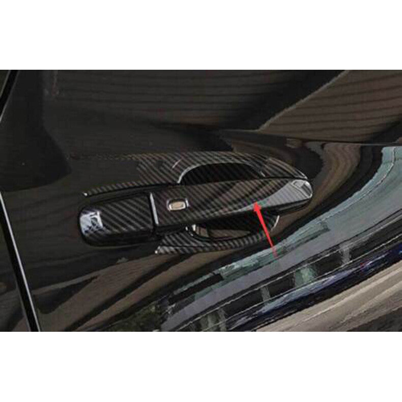 for Chevy Blazer 2019-2022 Carbon Fiber Exterior Side Door Handle Cover Trim 8X