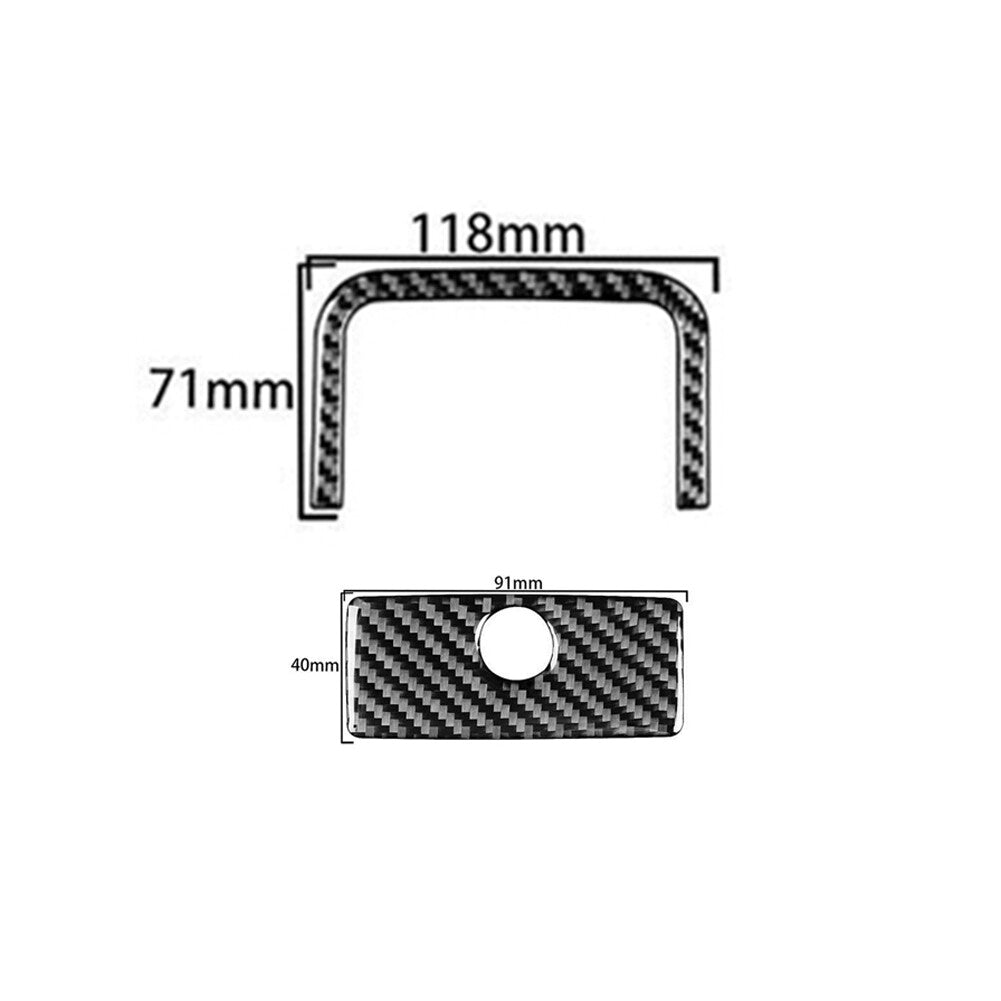 Carbon Fiber Interior Gear Shift surround Frame Trim for Fiat 500 2012-2015 v