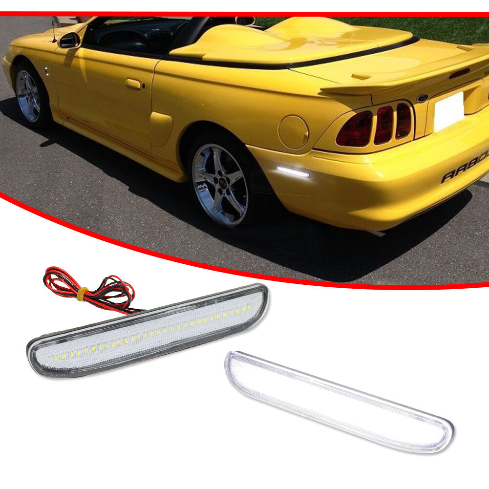 2-piece set/transparent white rear marker light suitable for 94 95 96 97 98 for Mustang - v