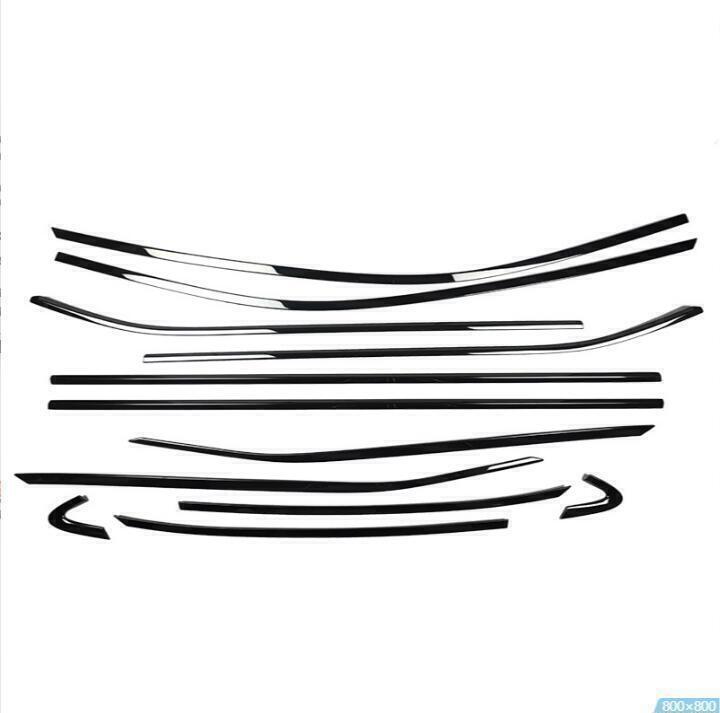 Bright Steel Black Window Frame Strip Cover Trim for LEXUS RX350 RX450H 16-2022