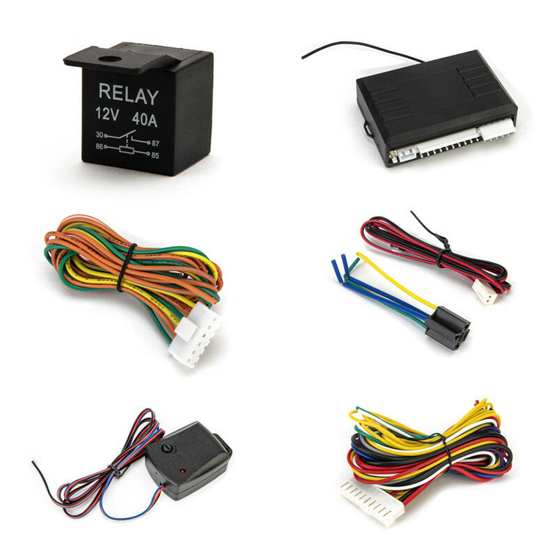 Car Alarm System One Way Vehicle Burglar Alarm Security Protection 2 Door Remote