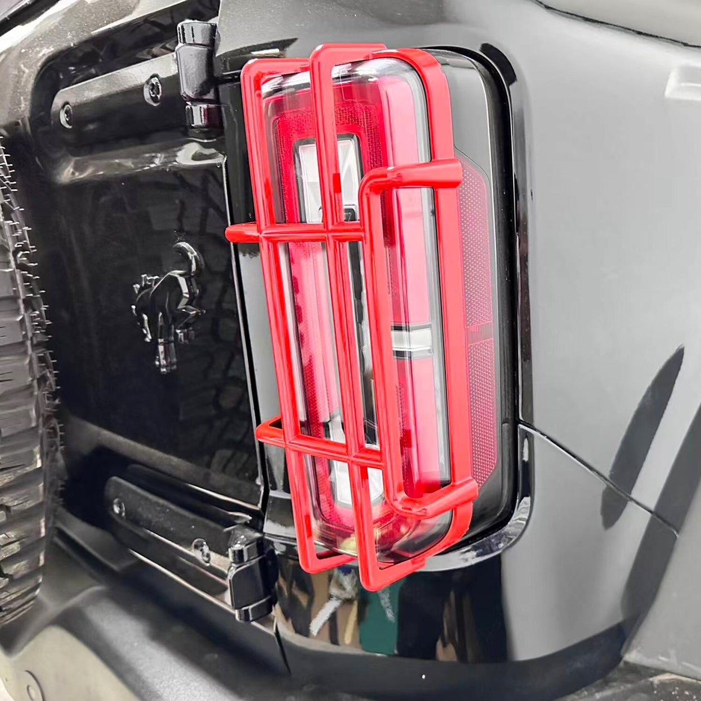 Tail Light Guards for ford Bronco 2021-2024 Red Rear Taillight Covers 2-PACK