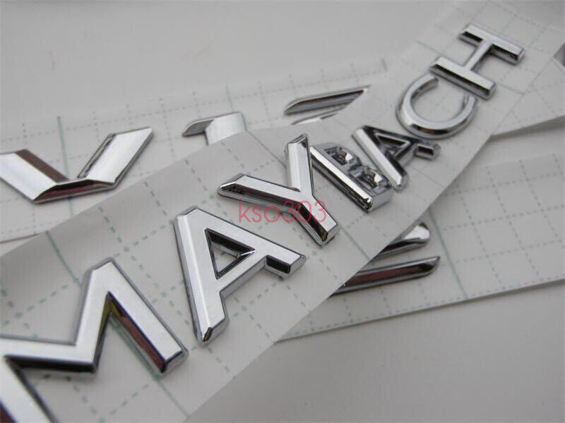 7-piece set of chrome for MAYBACH badges, automatic front badges for Mercedes-Benz S400 S500