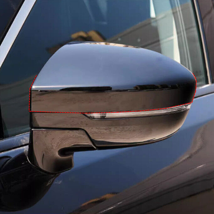 2P ABS Bright Black Car Rearview Mirror Cover Trim for Nissan Pathfinder 2022-24