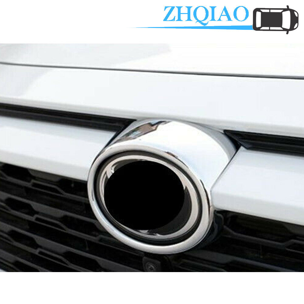 Chrome Front Grille Logo Decorative Frame Cover Trim Fits for Toyota RAV4 2019-2020