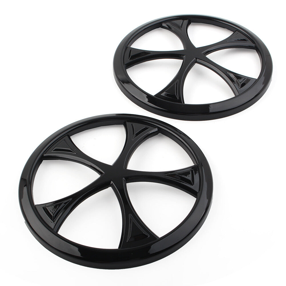 for Harley Trike Tri Glide Ultra Classic Front Speaker Grill Trim Cover Black