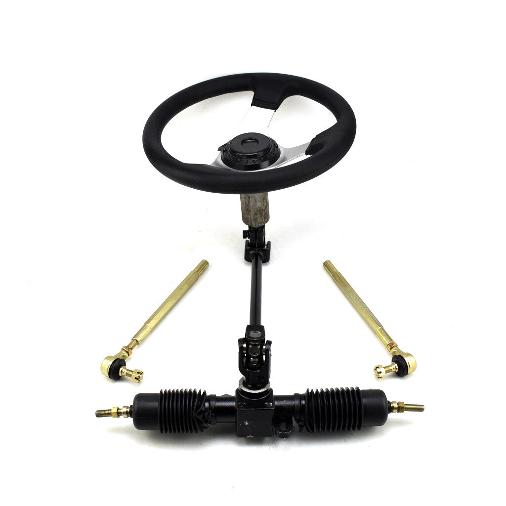 Go Kart Steering Wheel Steel Kit Gear Rack Pinion Shaft 420cm Steering Rack